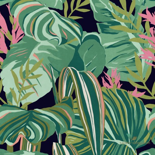 Tapeta Mind the Gap WP20366 Tropical Foliage Anthracite