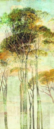 Mural zamglone drzewa Khroma DG2HYM1022 Hymn Savanna Wall Designs II
