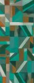 Mural geometryczny Khroma DG2LYR1031 Lyric Green Wall Designs II