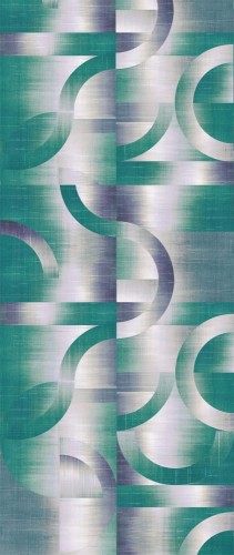 Mural geometryczny Khroma DGPRI1011 Leonardo Teal Wall Designs II