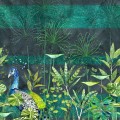 Mural Designers Guild PDG1069/01 Arjuna Leaf With Peacock