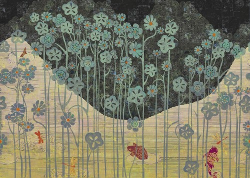 Mural Orientalny Elitis TP28004 Les Pays Lointains Soleil Levant