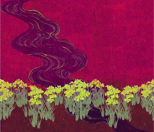 Mural Ogród Elitis TP28302 Mémoire d'un jardin Soleil Levant