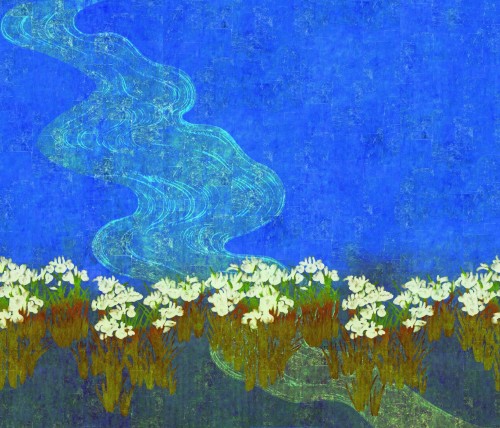 Mural Ogród Elitis TP28303 Mémoire d'un jardin Soleil Levant