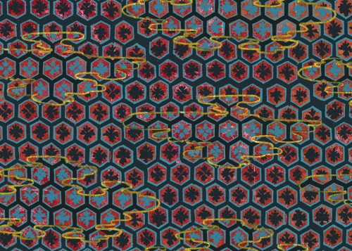 Tapeta Heksagony I Chmury Elitis TP28501 De Lac en Lac Soleil Levant