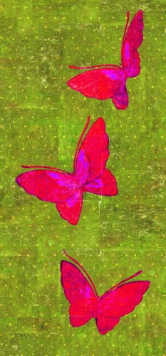 Tapeta Motyle Elitis TP28602 La Chasse Aux Papillons Soleil Levant