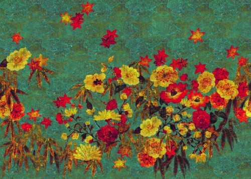 Mural Polne Kwiaty Elitis TP28702 Tendres Silences Soleil Levant