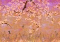 Mural kwitnące drzewa wiśni Elitis TP28902 Les Cerisiers Sauvages Soleil Levant