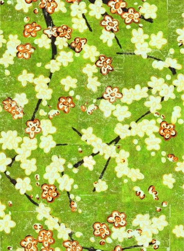 Tapeta kwitnące drzewa wiśni Elitis TP29003 Miroirs de l'ame Soleil Levant