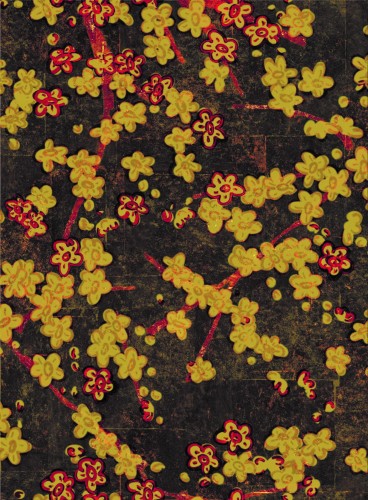 Tapeta kwitnące drzewa wiśni Elitis TP29004 Miroirs de l'ame Soleil Levant