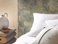 Tapeta imitująca drewnianą mozaikę Casamance 75173162 Abale Karabane