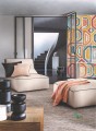 Mural w stylu retro Casamance 75194090 Bogolan Karabane