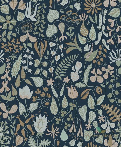 Tapeta Boras 1977 Stig Lindberg Herbarium Scandinavian Designers III