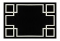 Dywan Geometryczny Czarny Carpet Decor Hampton Black Art Deco Collection