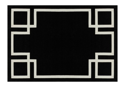Dywan Geometryczny Czarny Carpet Decor Hampton Black Art Deco Collection