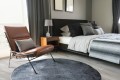 Dywan Nowoczesny Okrągły Carpet Decor Linen Dark Blue Round Handmade Collection