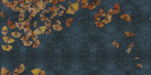 Tapeta Liście Ginko Biloba Inkiostro Bianco INKBGIL2004 Eternal Youth GoldenWall 2020