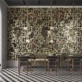 Tapeta Labirynt i Kwiaty Inkiostro Bianco INKTGQD2001 Nouveau GoldenWall 2020