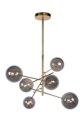 ! PROMO ! Nowoczesna lampa Alara 6 kul na złotych prętach 46412/06/10 Lucide