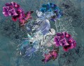 Fototapeta pod prysznic w kwiaty i ptaki WET_MD1501 Mystical dream Wall and Deco