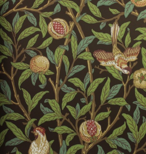 Tapeta Ptaki i Owoce Morris & Co. 216867 Bird & Pomegranate Compilation