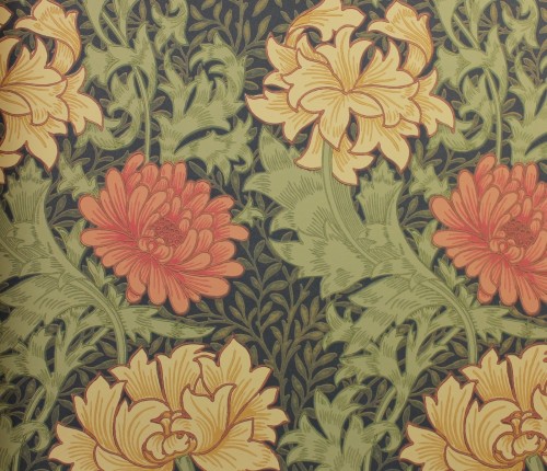 Tapeta Kwiaty i Liście Morris & Co. 216854 Chrysanthemum Compilation