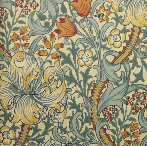 Tapeta Kwiaty Morris & Co. 216818 Golden Lily Compilation