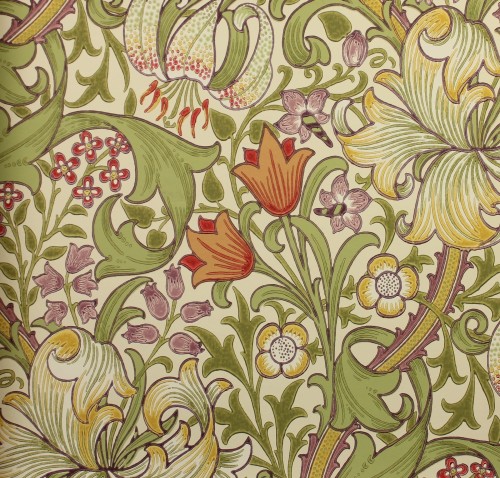 Tapeta Kwiaty Morris & Co. 216834 Golden Lily Compilation