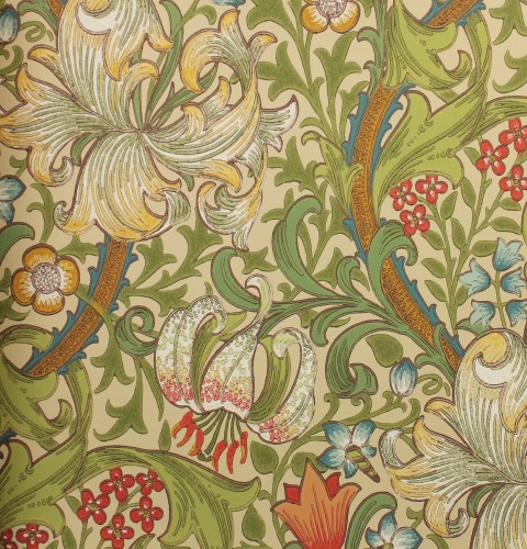 Tapeta Kwiaty Morris & Co. 216858 Golden Lily Compilation