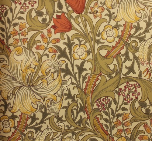 Tapeta Kwiaty Morris & Co. 216869 Golden Lily Compilation