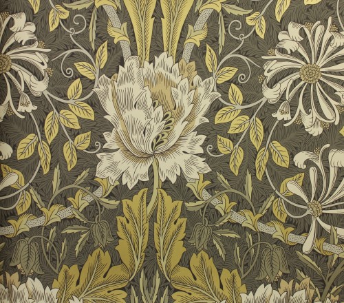Tapeta Roślinny Ornament Morris & Co. 216827 Honeysuckle & Tulip Compilation