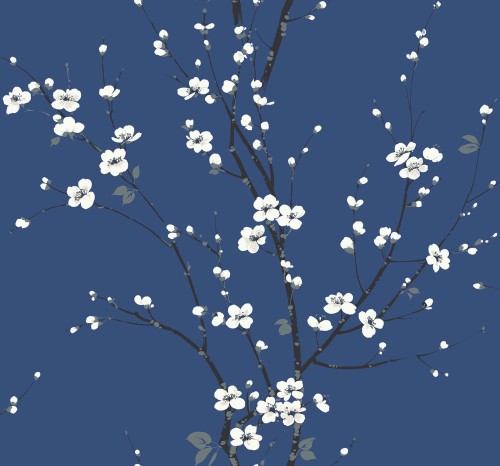 Tapeta w kwiaty wiśni Wallquest EC81812 Monterey Newport