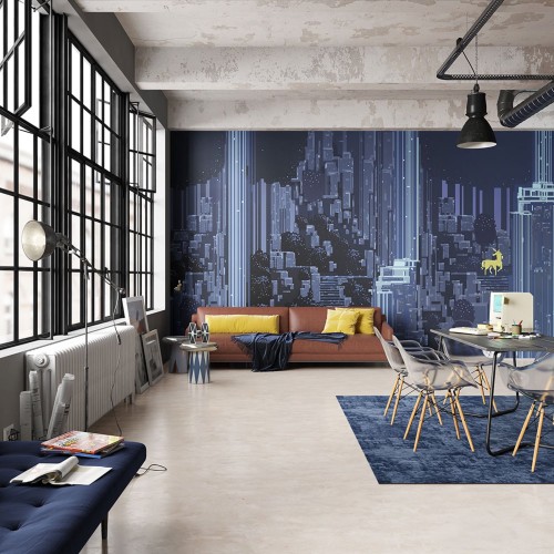 Tapeta Krajobraz Miasta Inkiostro Bianco INKADOL2001 Digital Woodland Inediti Cruise Collection Arcade