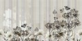 Tapeta Polne Kwiaty Inkiostro Bianco FLOWERLINES INKLSMQ2002 Sketchbook Collection