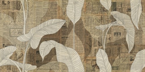 Tapeta Liście Inkiostro Bianco FUORI LUOGO INKGGTA2001 Sketchbook Collection