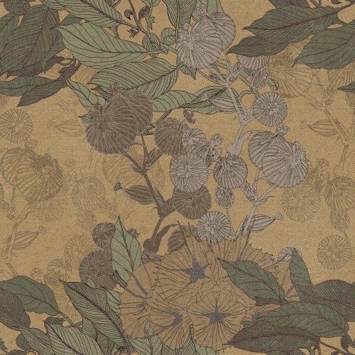 Tapeta Roślinna Inkiostro Bianco HYCCARA INKCJFQ2003 Sketchbook Collection