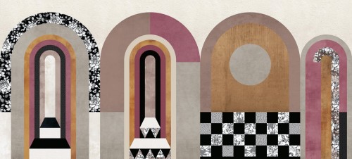 Tapeta Z Łukami Inkiostro Bianco PROIEZIONI INKODTG2001 Sketchbook Collection