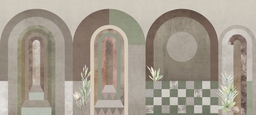 Tapeta Z Łukami Inkiostro Bianco PROIEZIONI INKODTG2003 Sketchbook Collection