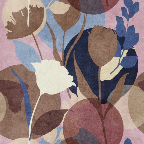 Tapeta Z Roślinnym Wzorem Inkiostro Bianco SILHOUETTE INKOZIB2002 Sketchbook Collection