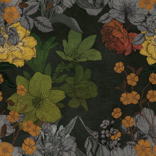 Tapeta w okazałe kwiaty Inkiostro Bianco FABULA INKBIAA2002 Inediti Cruise Collection