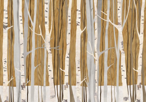 Tapeta Drzewa Tecnografica 54347 Alberi Infinity Brown