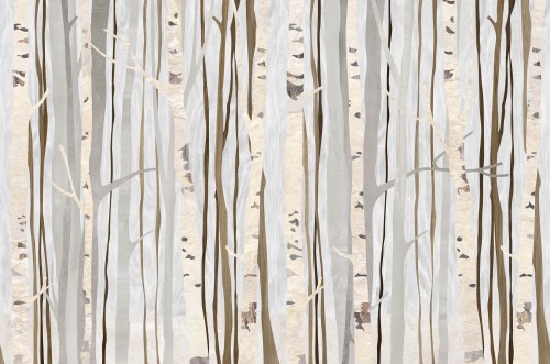 Tapeta Drzewa Tecnografica 54347 Alberi Infinity White