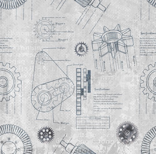 Tapeta Tecnografica 55929 Amboise Light Grey