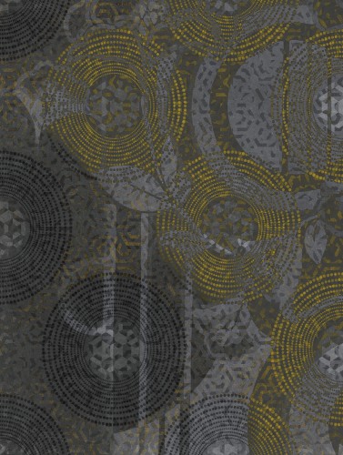 Tapeta Geometryczna Okręgi Tecnografica 56507 Seventies Black