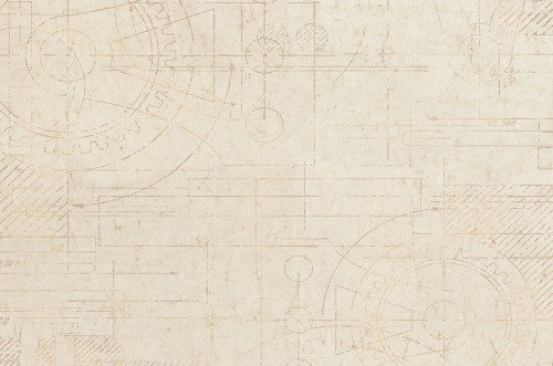 Tapeta Zębatki Tecnografica 56620 Meccano Beige