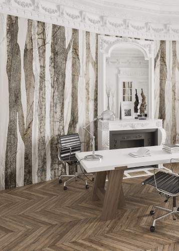 Tapeta z drzewami Tecnografica 57115 Forest Brown