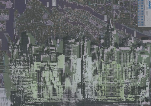 Tapeta Plan Miasta Tecnografica 62057 Jersey Green