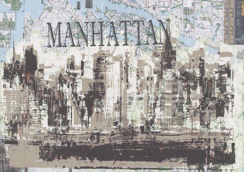 Tapeta z palanem miasta Tecnografica 62059 Manhattan Tortora