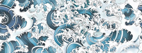 Tapeta Japońska Mitologia Tecnografica 75344 1b-Yokai Colorful B