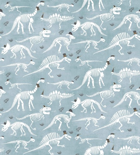 Tapeta Szkielety Dinozaurów Tecnografica 76405-2 Dino Jeans